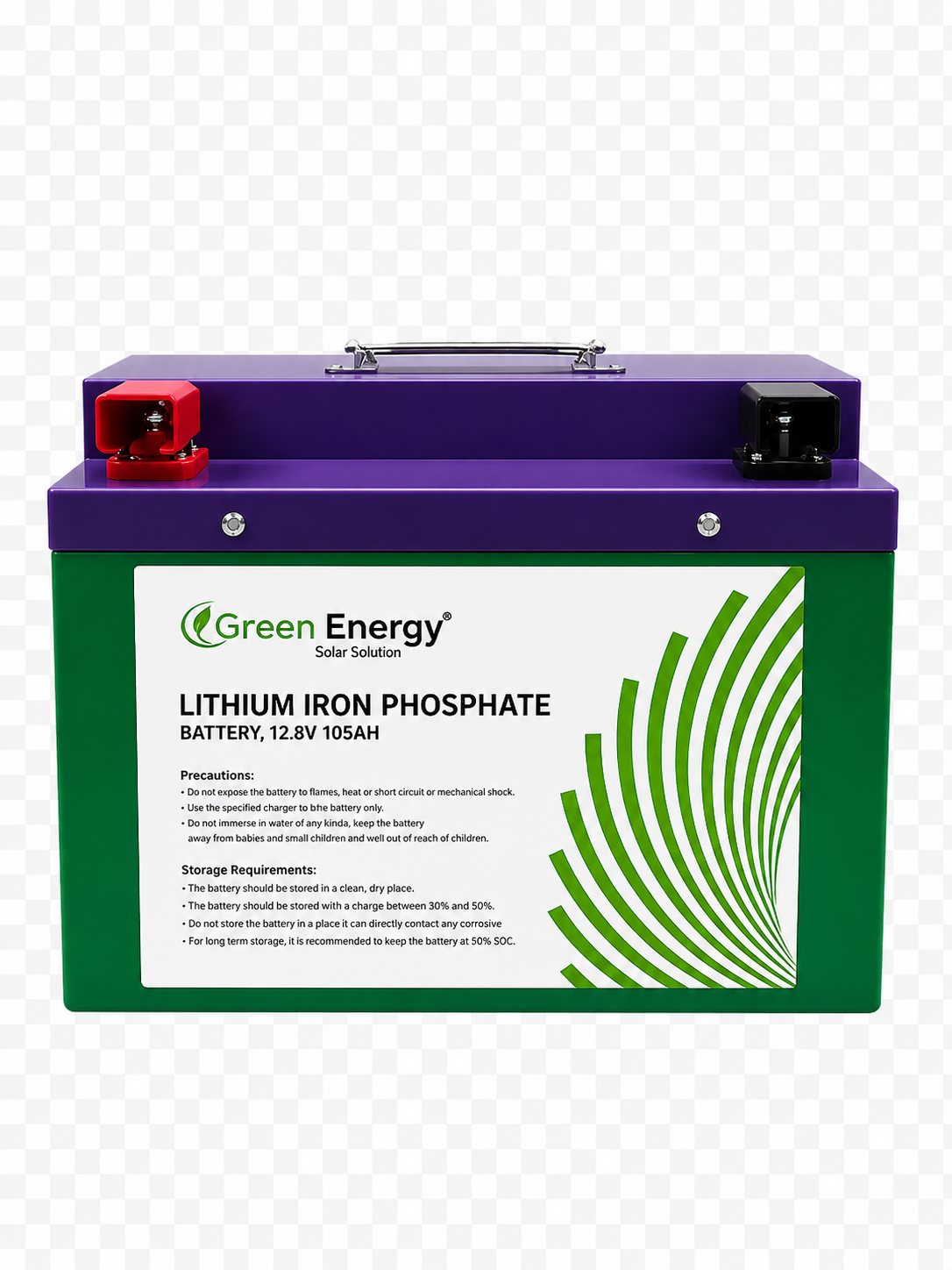 Green Energy 12.8V 105Ah Lithium Iron Phosphate Battery