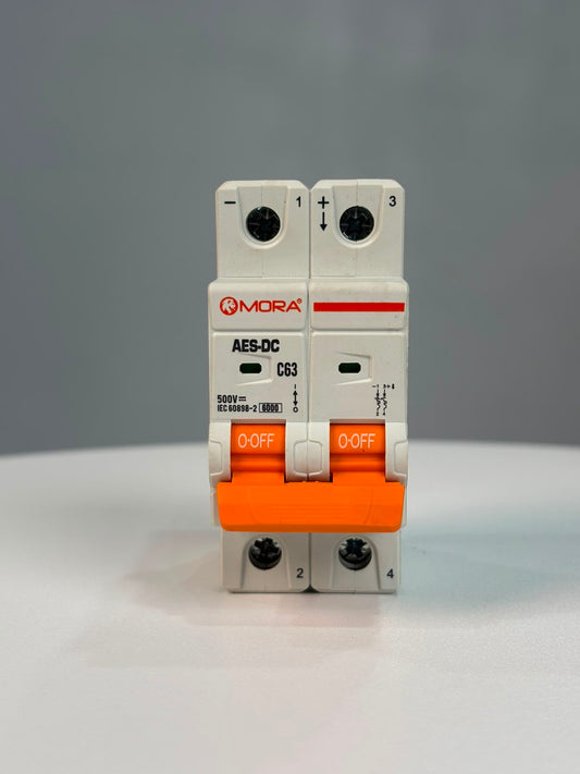 Mora 2P DC 500V Solar Mini Circuit Breaker MCB