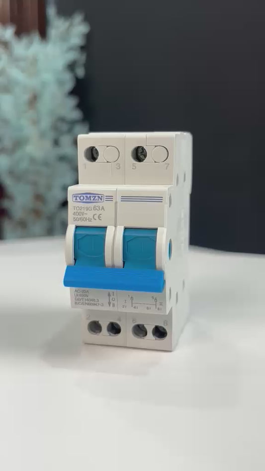 Tomzn 2 Pole 63A AC MCB Circuit Breaker