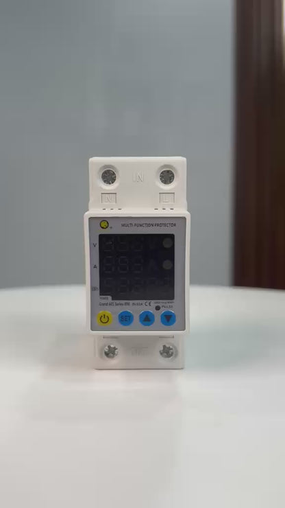 Mora 8in1 Voltage Protector | Over & Under Voltage Protective Device with kWh Meter, Unit(KWh) Lock, Frequency & Power Display