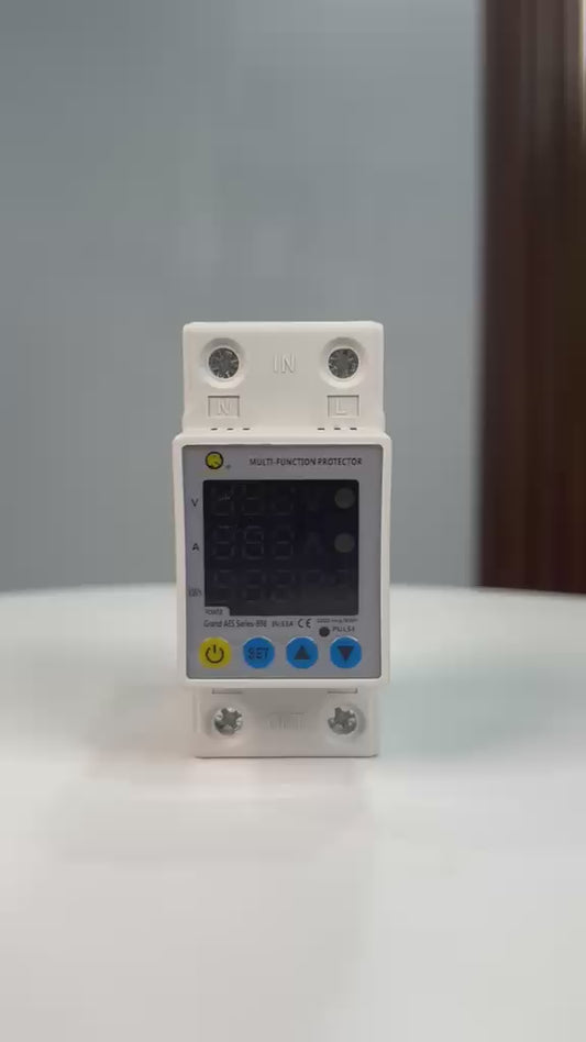 Mora 8in1 Voltage Protector | Over & Under Voltage Protective Device with kWh Meter, Unit(KWh) Lock, Frequency & Power Display